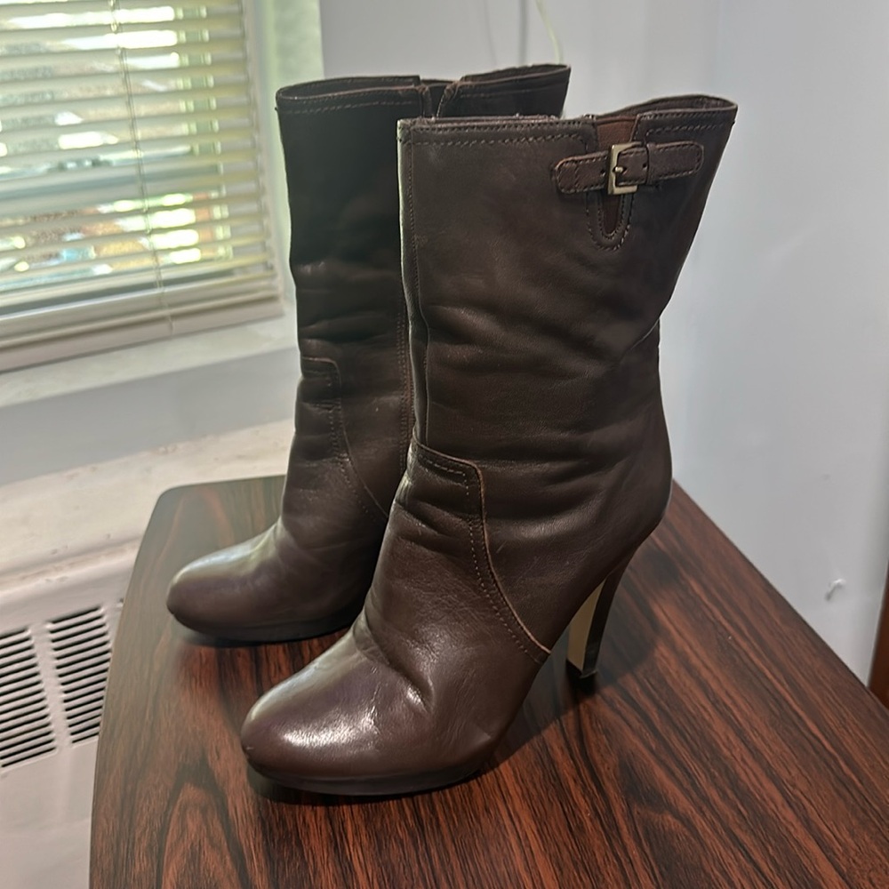 Anne Klein, leather boots, size: 8